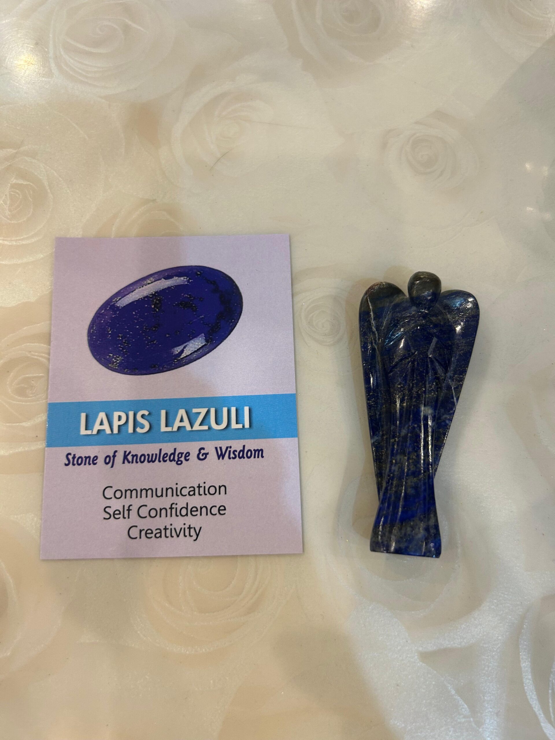Lapis Lazuli Angel Figurine - Stone of Knowledge & Wisdom