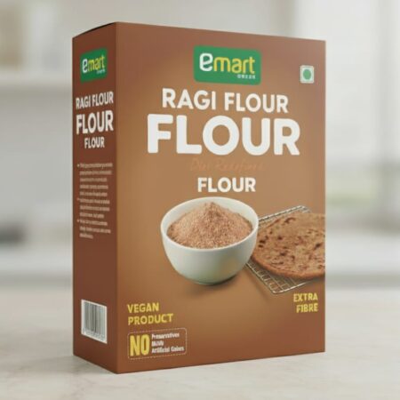 Emart Green Premium Ragi Flour | Finger Millet Flour | Vegan & Extra Fibre