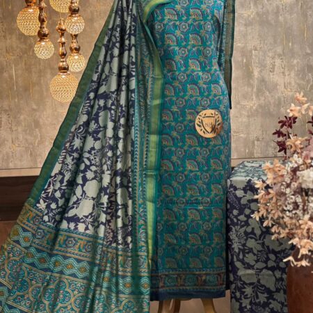 Elegant Patola Printed Silk Suit Set with Zari Border - 3 Piece