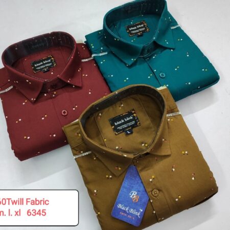 Black Blink Men's 60 Twill Printed Full-Sleeve Casual Shirts
