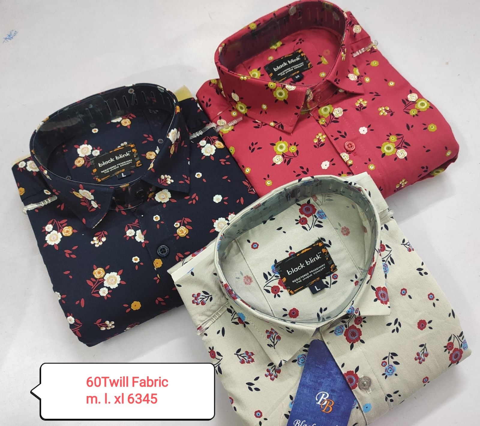 Men's Stylish Floral Printed Casual Shirt - 60Twill Fabric by Black Blink