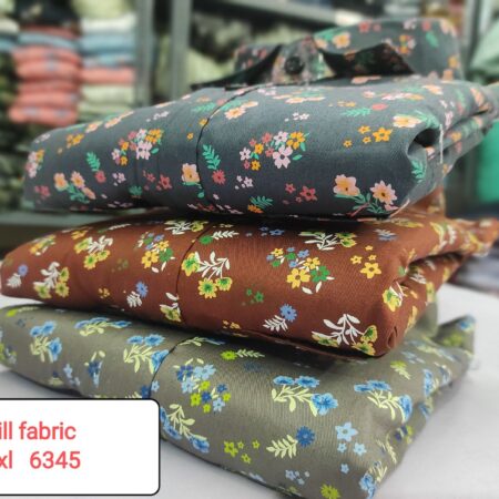 Men's Floral Print 60Twill Fabric Casual Shirt