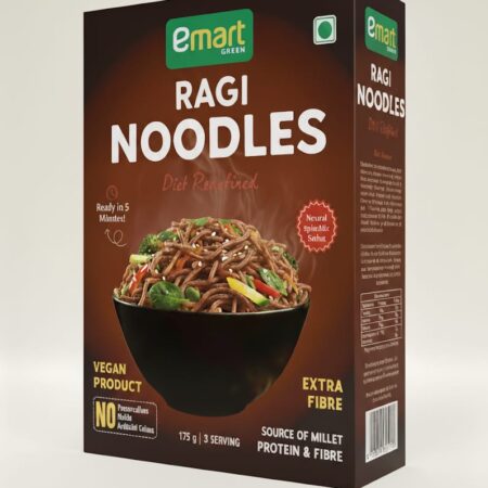 Emart Green Multi Millet Noodles - Vegan, High Fibre, Ready in 5 Mins | No Maida, No Preservatives, No Artificial Colors