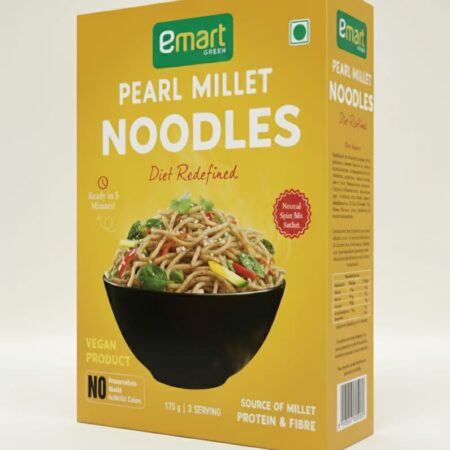 Emart Green Pearl Millet Noodles - Vegan, High Protein & Fibre, Ready in 5 Mins