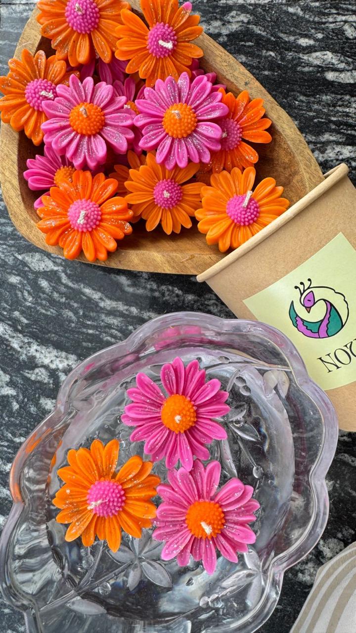 Floating Flower Candles - Set of 10