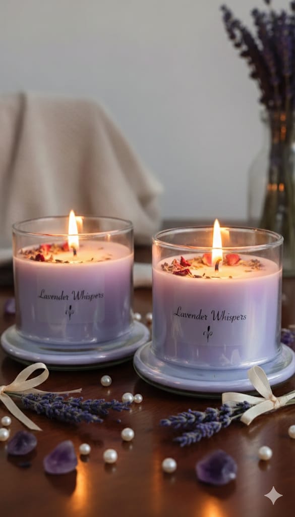 Lavender Whispers Scented Candles - Aromatic Bliss for Your Home