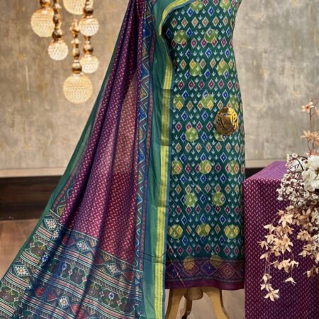 Exquisite Patola Printed Silk Suit with Zari Border - Festive & Ethnic Wear